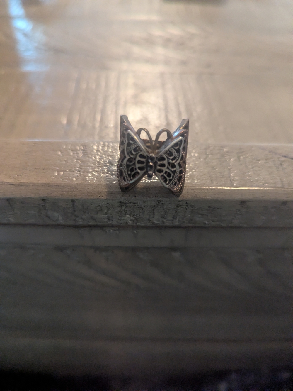 Delicate Butterfly Filigree Stud Earrings - Silver Tone